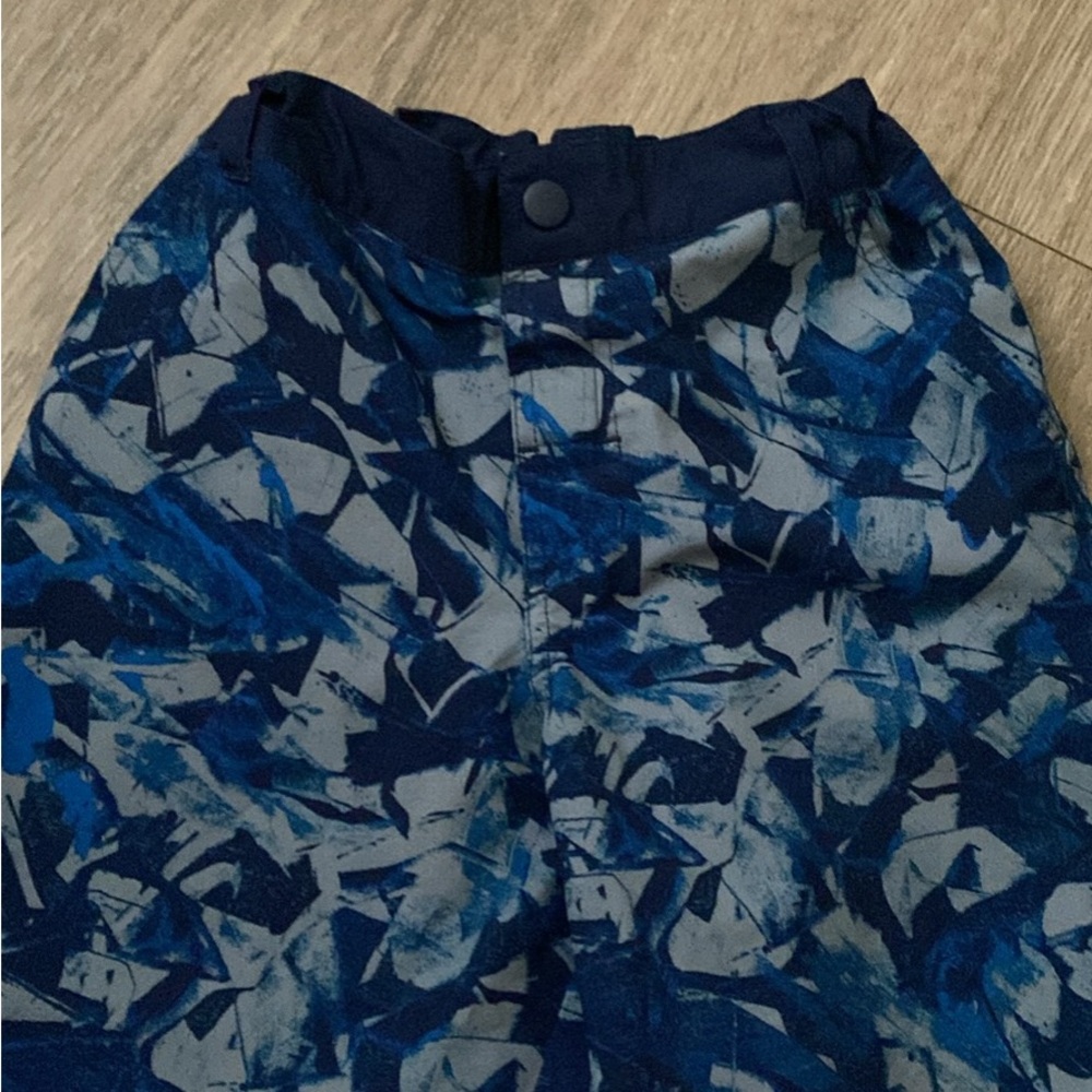 Abstract Blue and Gray Short